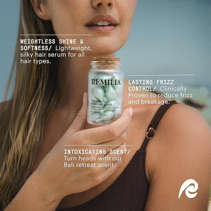 Remilia Hair | Keratin Hair Capsules with Pro-Vitamin B5 – Nourishing Leave-In Hair Serum for Smoothness, Shine & Hydration – 30 Softgel Capsules