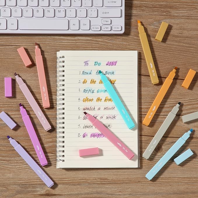Mr. Pen- Aesthetic Highlighters, 10 Pack, Chisel Tip, Candy Colors, Cute Highlighters Assorted Colors, Cute Highlighters for School Highlighters, Highlighter Set, Pastel Highlighters