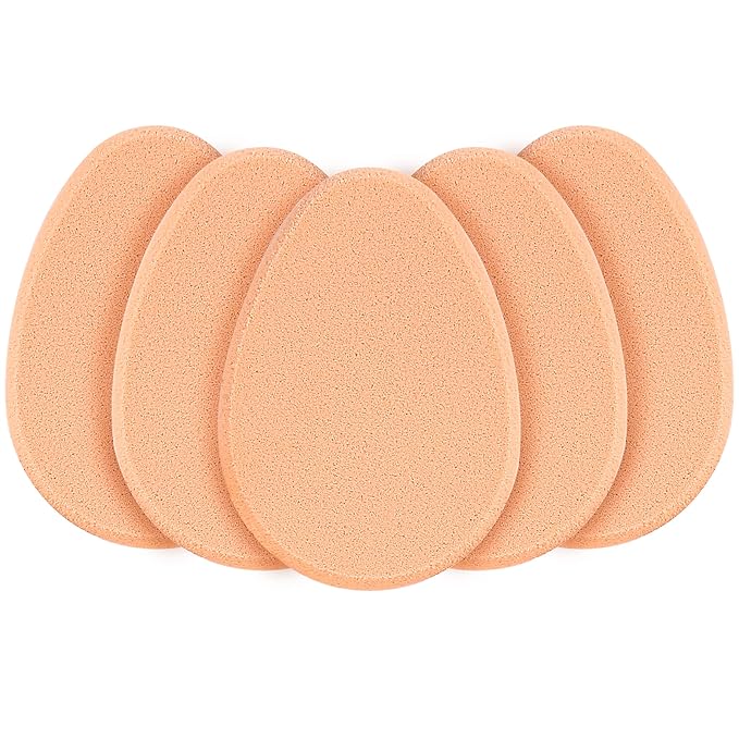 5 Packs Makeup Sponges Oval Puff Make-up Egg Air Cushion Puff Beauty Foundation Sponge Professional Makeup Wet and Dry for Eye Foundation Blush Application Forehead Cheeks