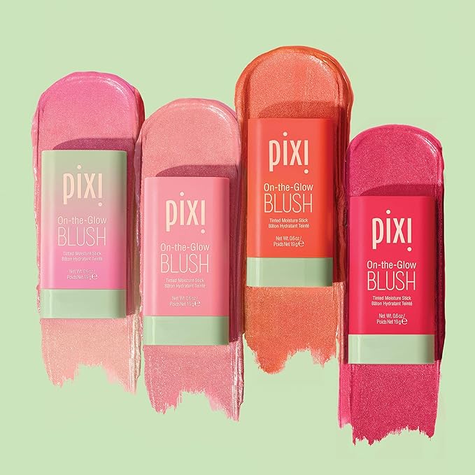 Pixi On-the-Glow Blush - Juicy, Hydrating Tinted Moisture Blush Stick with Ginseng, Aloe Vera & Fruit Extracts, For Cheeks & Lips, 19g / 0.6oz, Paraben-Free