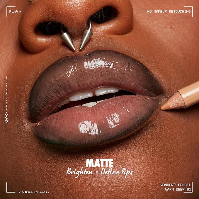 NYX PROFESSIONAL MAKEUP Wonder Pencil, Multi-Use Micro Highlighter & Concealer Stick - Warm Deep