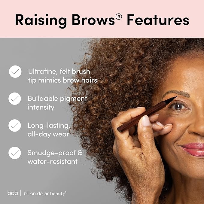 bdb Raising Brows & Brow Gel Kit, Taupe Eyebrow Pen, Smudge-Proof Brow Gel, Effortlessly Natural, 2-Pack