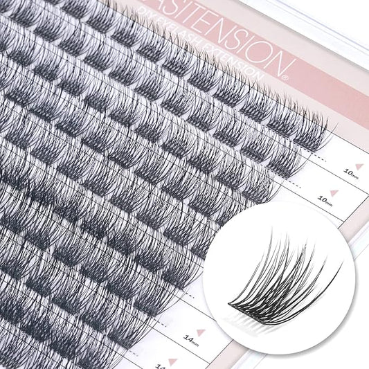 DIY Eyelash Extension Lash Clusters 120 Clusters False Eyelash 3D Effect Individual Natural Lashes Set at Home Eyelash Extension Kit Lashes Pack Volume Cross Mixed