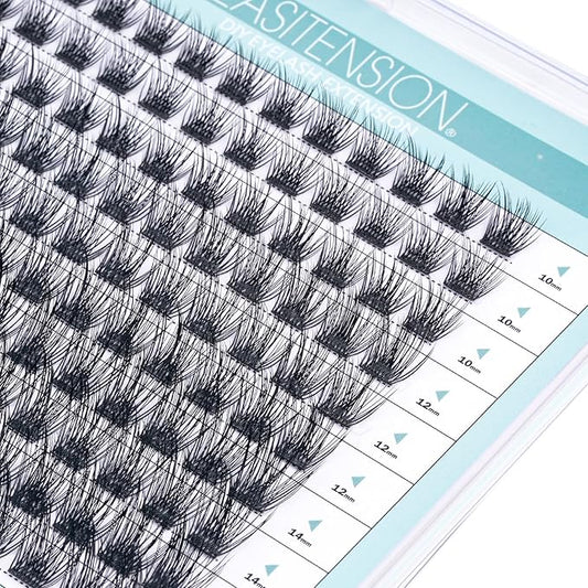 DIY Eyelash Extension Lash Clusters 120 Clusters False Eyelash 3D Effect Individual Natural Lashes Set at Home Eyelash Extension Kit Lashes Pack Volume Mixed