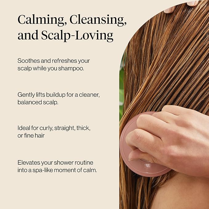 Kitsch Scalp Massager for Hair Care - Scalp Scrubber, Shampoo Brush & Exfoliator for All Hair Types - Relaxing & Exfoliating - Terracotta