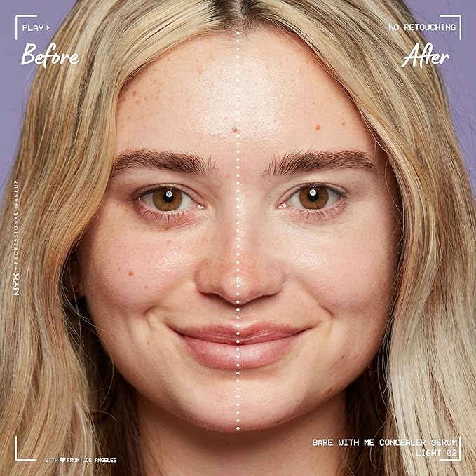 NYX PROFESSIONAL MAKEUP Bare With Me Concealer Serum, Concealer Makeup For Up To 24Hr Hydration - Light