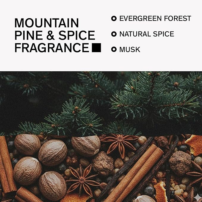 Aluminum-Free Deodorant for Men by Bravo Sierra, 2-Pack - Contains Natural Ingredients - Long Lasting All-Day Odor and Sweat Protection - Mountain Pine & Spice - Paraben-Free, Vegan & Cruelty-Free