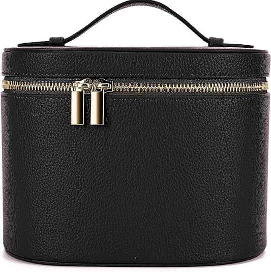 JAZD Vanity Case Makeup Bag with Removable Organizer Divider, Travel Toiletry Cosmetic Organizer for Women