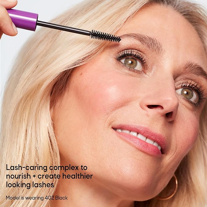 Almay Thickening & Tint Mascara, Instant Soft Full Volume, Conditions & Darkens Natural Lashes Over Time, No Flaking or Clumping, 401 Blackest Black, 0.28 fl oz