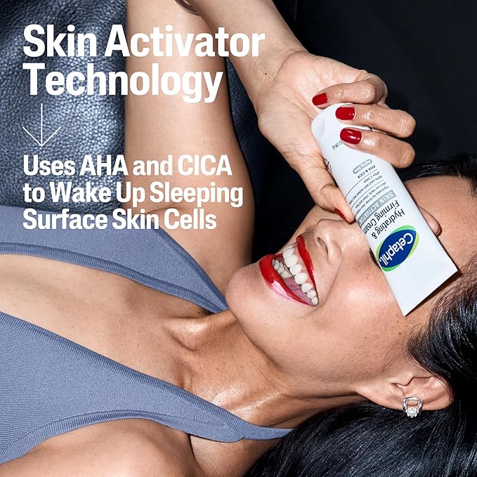 Cetaphil Skin Activator Hydrating & Firming Cream For Face, Neck & Chest 3.4 oz, Mandelic Acid (AHA) and Centella Asiatica (CICA) Cream, Hydrates and Firms Aging Skin, Anti-Aging Skincare