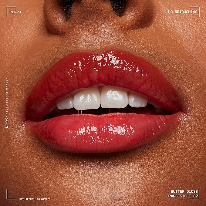 NYX PROFESSIONAL MAKEUP Butter Gloss, Non-Sticky Lip Gloss - Orangesicle (Orange) (Pack of 2)