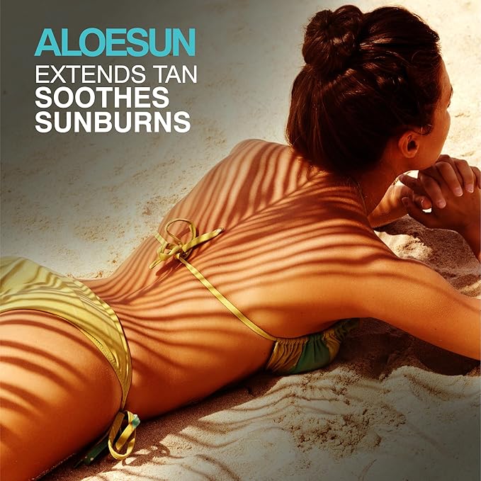 ALOESUN After Sun Face and Body Spray | Non Sticky Organic Aloe Vera for Sun Exposure Relief with Pure Lavender Essential Oil | Natural Aftersun Skin Moisturizer for Redness | Travel Size 3.4 Fl Oz