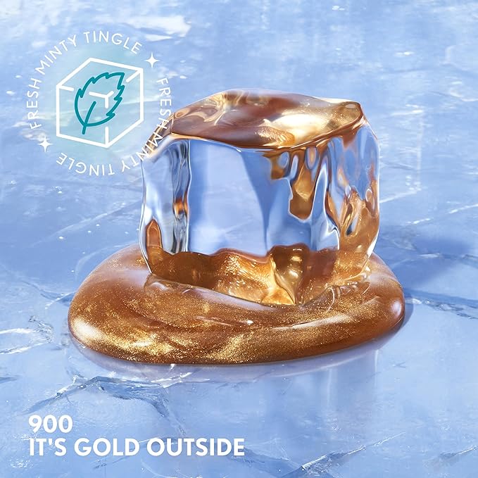 COVERGIRL Clean Fresh Yummy Plumper Lip Gloss, 900 It's Gold Outside, Shiny, Vegan Formula, Easy to Apply, Minty Flavor, 0.33oz