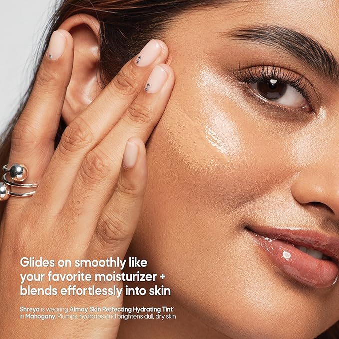 Almay Hydrating Liquid Foundation Tint, Lightweight with Light Coverage, Naturally Dewy Finish, Hypoallergenic, Dermatologist TestedFragrance Free, 140 Tan, 0.94 fl oz.