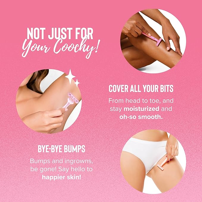 Coochy Shave Cream - Moisturizing Shave Lotion - Gentle Intimate Shaving Cream - For Bikini Area, Underarms, Legs & More - Rash-Free, Hydrating Formula - Frosted Cake, 3.4 oz