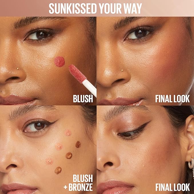 Maybelline Sunkisser Multi-Use Liquid Blush and Bronzer, Blendable, Longwear, Glowy Make Up, Uptown Glow, 1 Count