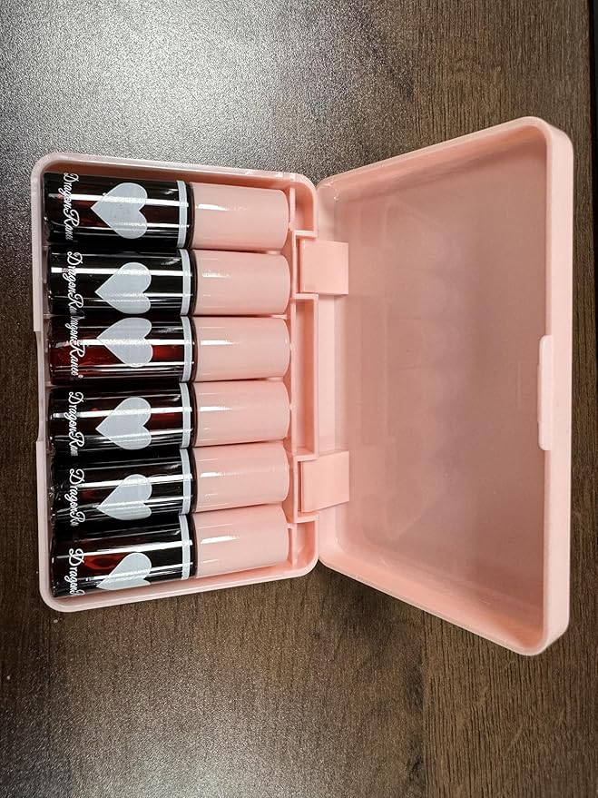 Eakroo 6 Colors Lip Tint Stain Mini Liquid Lipstick, Korean Lip Gloss for Women, Liquid Blush, Lip Plumper Gloss, Lip Makeup, Non-Stick Cup, Lightweight, High Pigment, Long-Lasting, Vivid Color