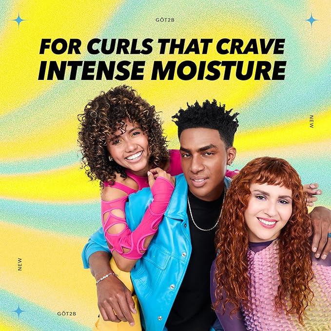 Got2B Curled Styling Cream, 6 Fl Oz, Curl Defining & Moisturizing Hair Cream for Coily & Curly Hair, Provides Frizz Control & Soft Feel for Type 3-4 Curls, Made with Vitamin E, Aloe Vera & Argan Oil
