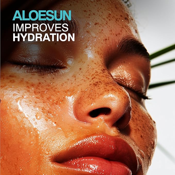 ALOESUN After Sun Face and Body Spray | Non Sticky Organic Aloe Vera for Sun Exposure Relief with Pure Lavender Essential Oil | Natural Aftersun Skin Moisturizer for Redness | Travel Size 3.4 Fl Oz