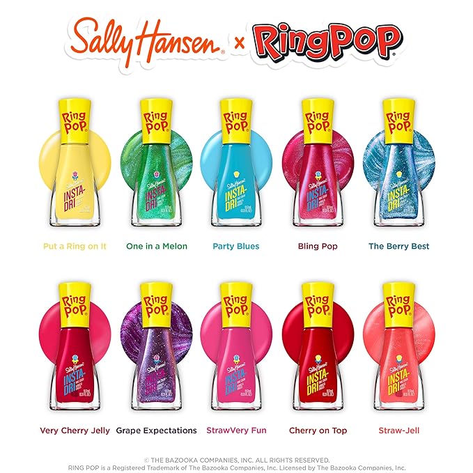 Sally Hansen Insta-Dri®, Ring Pop Nice Ring to It, Quick Dry, Long Lasting, Streak-Free Shine, Yellow Nail Polish