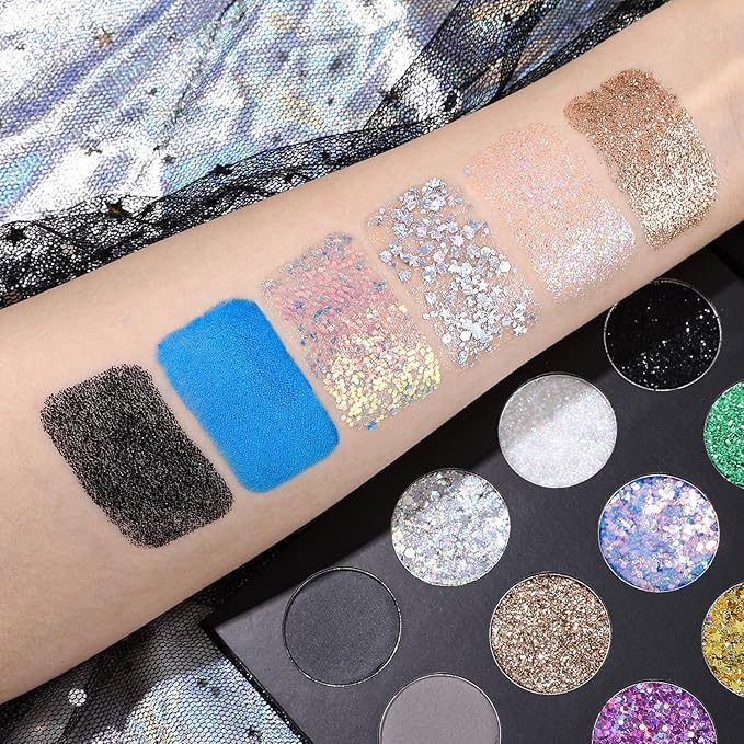 UCANBE Glitter Eyeshadow Makeup Palette - 12 Face