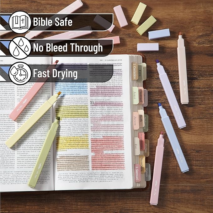 Mr. Pen- Aesthetic Highlighters, 10 pcs, Colorful, Chisel Tip, Cute Highlighters Assorted Colors, Bible Highlighters and Pens No Bleed, No Bleed Highlighters for Bible Pages No Bleed