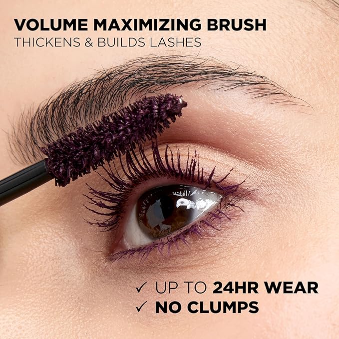 L'Oreal Paris L’Oreal Paris Original Voluminous Mascara, Building Mascara Volume and Length Formula, Washable, Deep Violet, 0.26 Fl Oz., 1 Count