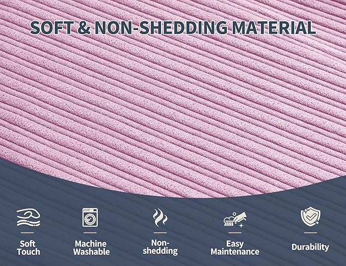 Pouf Ottoman Foot Stools Ottoman with Foam Small Corduroy Ottomans for Living Room Ottomans Pouf 20x15 Floor Poufs Foot Rest for Office Chair Pink Foot Stool Small