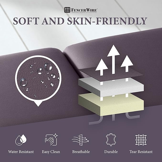 Fencer Wire 84 Inch Premium Memory Foam Massage Table, Foldable Massage Bed, Height Adjustable Spa Bed, Facial Cradle Salon Bed Wooden Legs & Carry Case, Purple, 28 Inch Wide