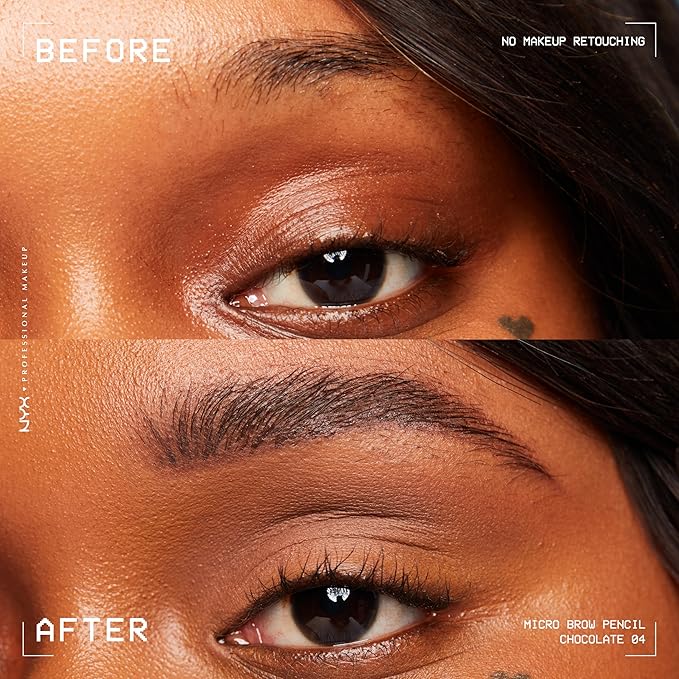 NYX PROFESSIONAL MAKEUP Micro Brow Pencil, Precise Eyebrow Pencil - Chocolate