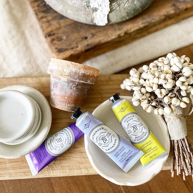 La Chatelaine 20% Shea Butter Hand Cream Travel Size, Organic Argan Oil, Moisturizing, Nourishing, Repairing, Extra-Rich Hand Lotion, Made in France, Paraben Free, 1 oz / 30ml (Pomegranate Mulberry)