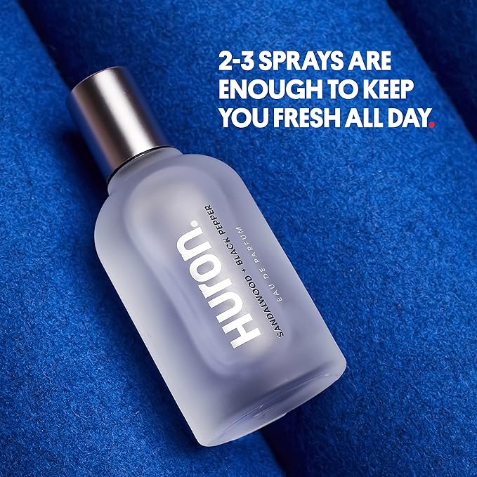 Huron Men’s Cologne - Eau de Parfum for Everyday Wear - Clean & Woody Scent of Sandalwood, Black Pepper, Cedarwood & Amber - Long Lasting - Safe, Clean Ingredients - 1.7 Fl. Oz.