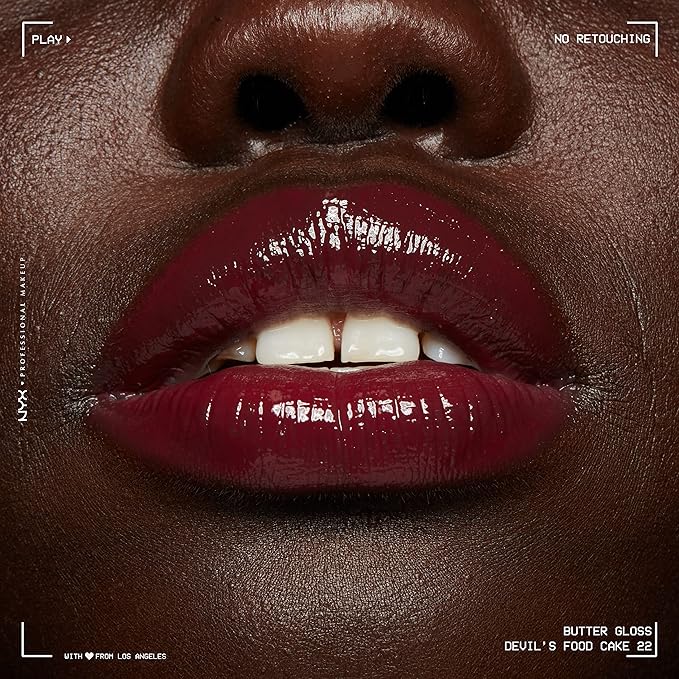 NYX PROFESSIONAL MAKEUP Butter Gloss, Non-Sticky Lip Gloss - Devil's Food Cake (Deep Plum)