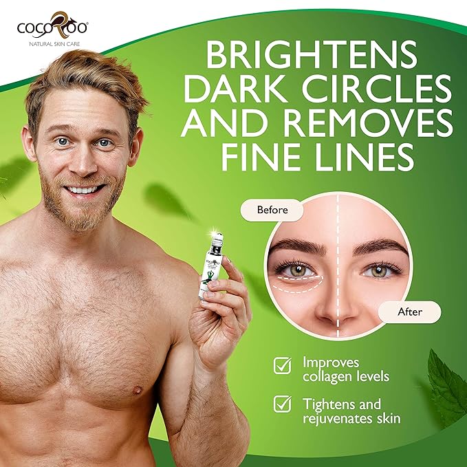 Caffeinated Eye Serum, Nutrient-Dense, 100% Pure, Natural & Vegan (Peppermint)