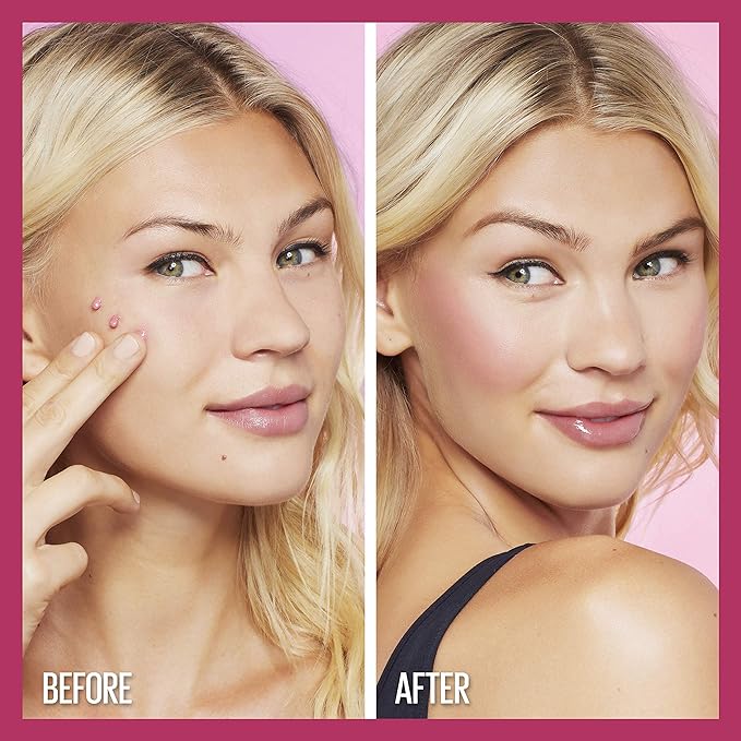 Maybelline Cheek Heat Gel-Cream Blush Makeup, Lightweight, Breathable Feel, Sheer Flush Of Color, Natural-Looking, Dewy Finish, Oil-Free, Pink Scorch, 1 Count