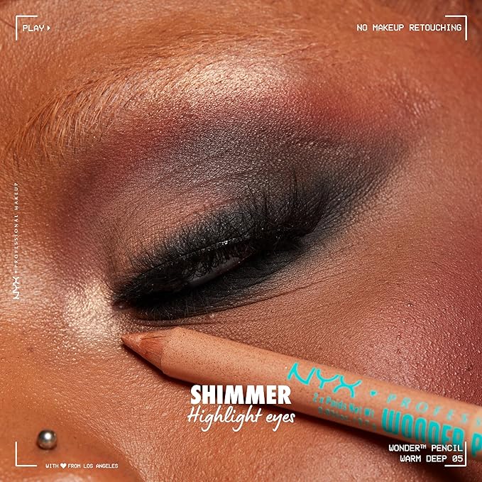 NYX PROFESSIONAL MAKEUP Wonder Pencil, Multi-Use Micro Highlighter & Concealer Stick - Warm Deep (Pack of 2)