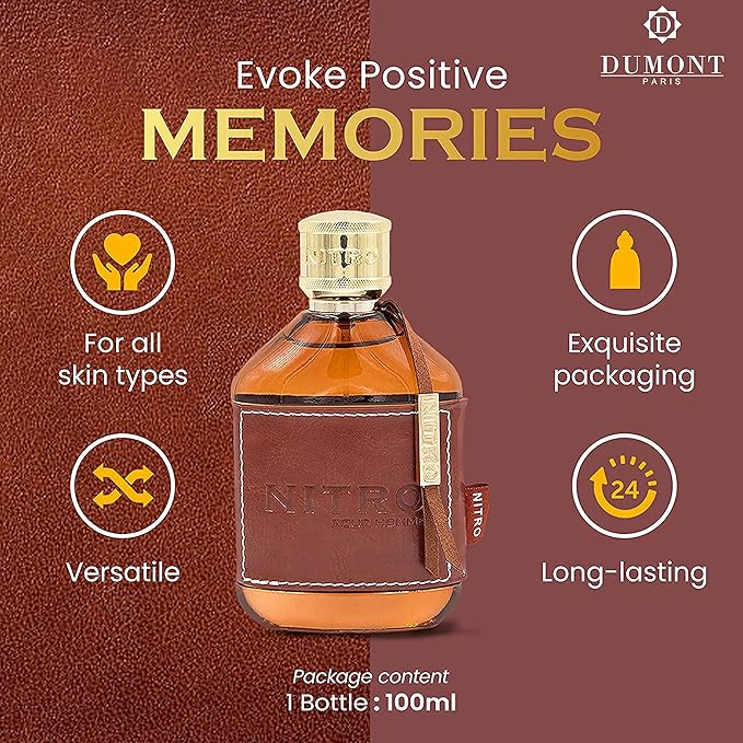 Nitro Pour Homme Eau De Parfum - Fruit, Woody, Floral Scent - 3.4 Fl Oz