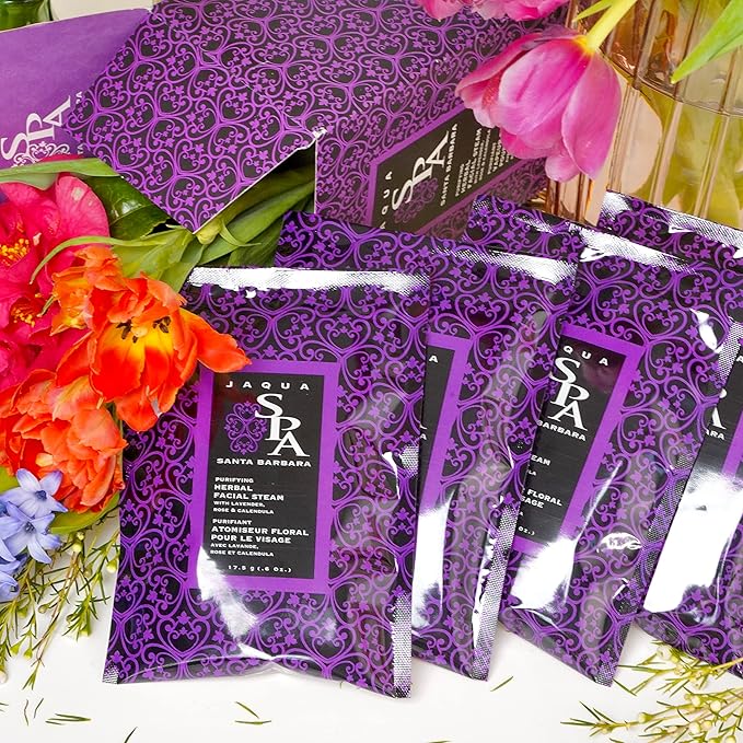 Jaqua Facial Steam Kit for Women – Herbal Sachets with Lavender, Rose & Calendula | Self-Care Spa Detox for Glowing Skin Signature | 4 Pack