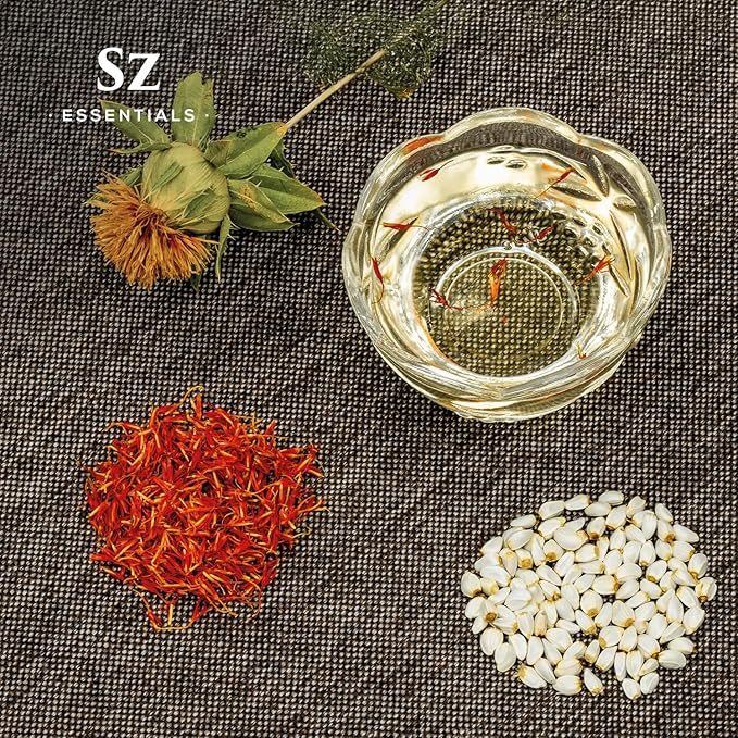 Saffron Essential Oil, 100% Pure, Extracted from Stigmas of The Saffron Flower - Spicy & Floral Scent with Earthy Overtones - Therapeutic Grade & Vegan - 0.17oz (5ml)