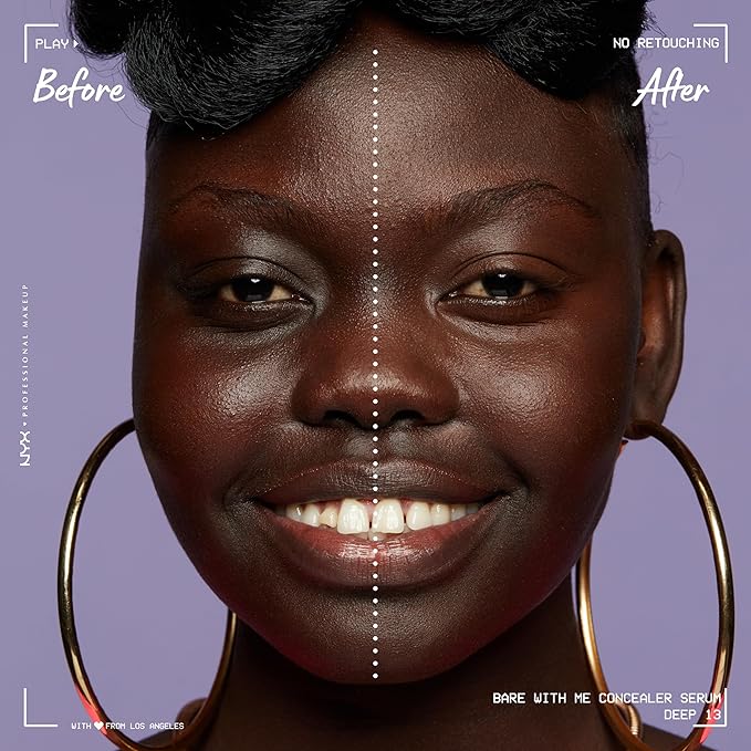 NYX PROFESSIONAL MAKEUP Bare With Me Concealer Serum, Up To 24Hr Hydration - Deep