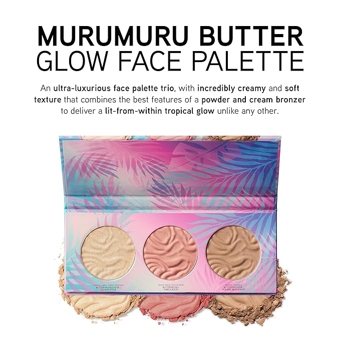 Physicians Formula Murumuru Butter Bronzer Face Powder Makeup Set, Dermatologist Tested, Vegan & Cruelty-Free - Glow Face Palette