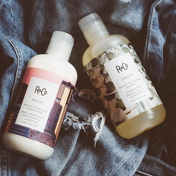 R+Co Dallas Biotin Thickening Shampoo + Conditioner Kit | Thickens, Nourishes + Strengthens | Vegan + Cruelty-Free | 17 Oz