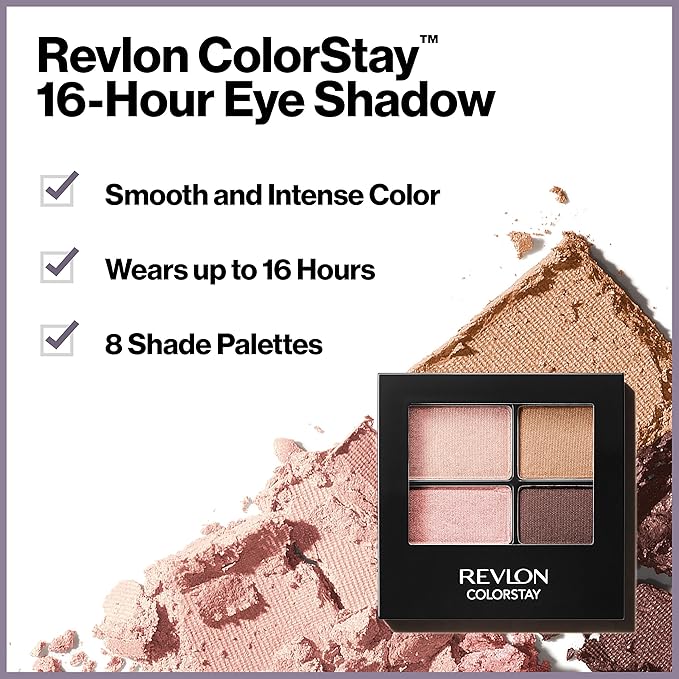 Revlon Eyeshadow Palette, ColorStay 16 Hour Eye Makeup, Velvety Pigmented Blendable Matte & Shimmer Finishes, 510 Precocious, 0.16 Oz,Cream,Powder