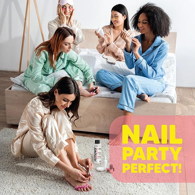 Onyx Professional 100% Pure Acetone Nail Polish Remover Kit with 7 inch Nail File, 8 fl oz - Made in USA, Maximum-Strength Nail Polish Remover for Gel, Artificial & Glitter Nail Polish