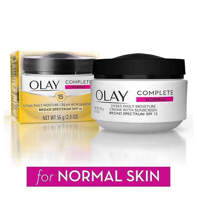 Olay Face Moisturizer Complete All Day UV Moisture Cream with Sunscreen SPF 15, Normal Skin, 2 Fl Oz (Pack of 3)