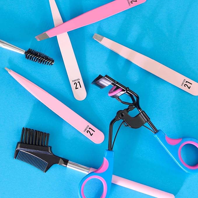 Perfect Brow Kit - 4pk Soft Touch Tweezers, Hair Removal Tweezers For Women |Angled and Pointed Tweezer Set, Precision Tweezers For Fine Ingrown Hair & Everyday Grooming