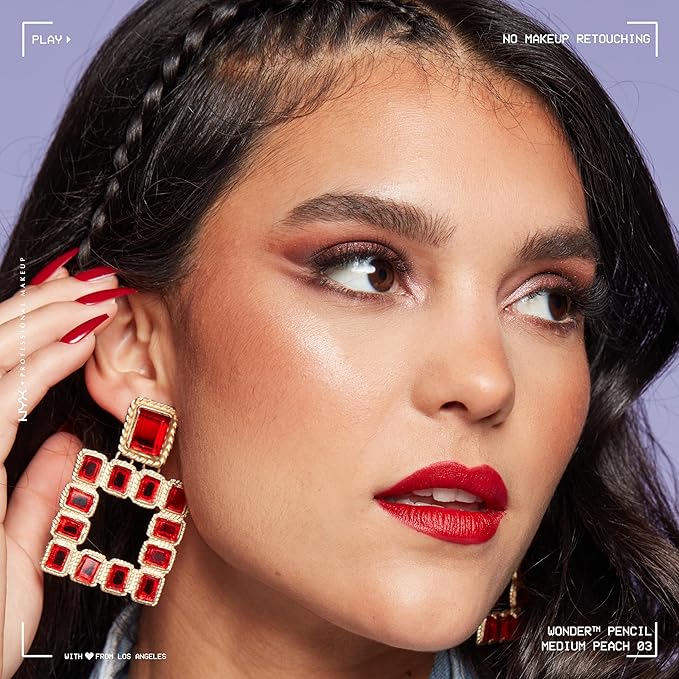 NYX PROFESSIONAL MAKEUP Wonder Pencil, Multi-Use Micro Highlighter & Concealer Stick - Medium Peach