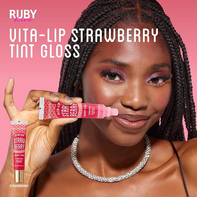 Ruby Kisses Broadway Vita-Lip Tinted & Clear Lip Gloss (10 Pack) Ultra-Hydrating & Soothing Formula, High-Shine Non-Sticky Lip Balm with Mint, Rosehip, Coconut, Mango, Argan, Vitamin E, Honey, Shea