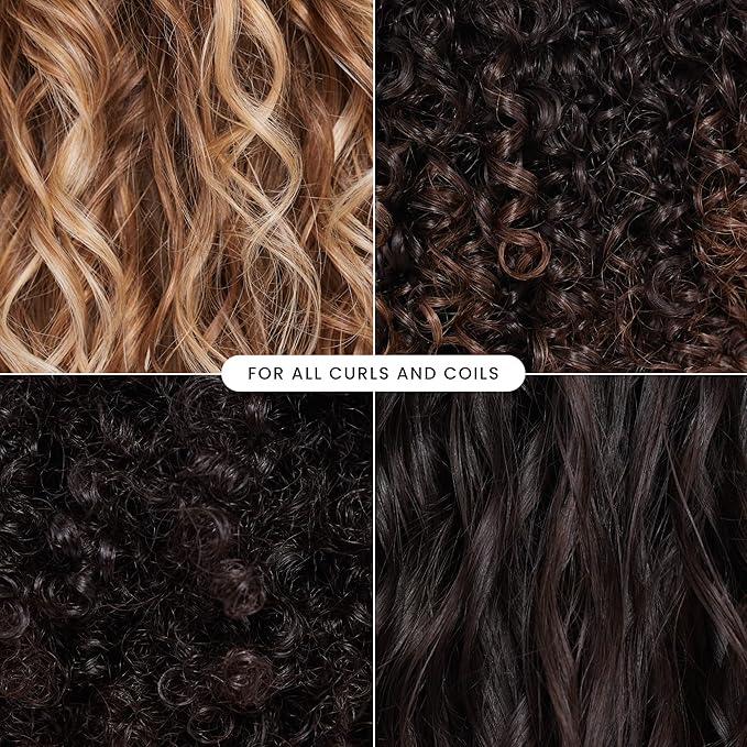 Tangle Teezer Ultimate Detangler Curly Hair Brush, Dry & Wet Hairbrush, Reduces Frizz & Breakage, for 3C to 4C Curly Hair Types, Pink Mango