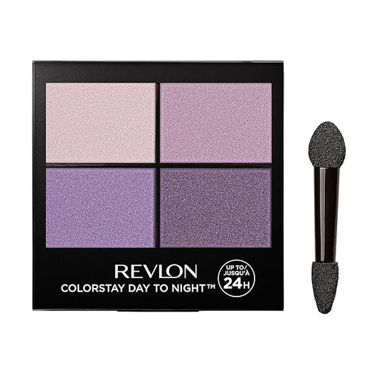 Revlon ColorStay Day to Night Eyeshadow Quad, Longwear Shadow Palette with Transitional Shades and Buttery Soft Feel, Crease & Smudge Proof, 530 Seductive, 0.16 Oz